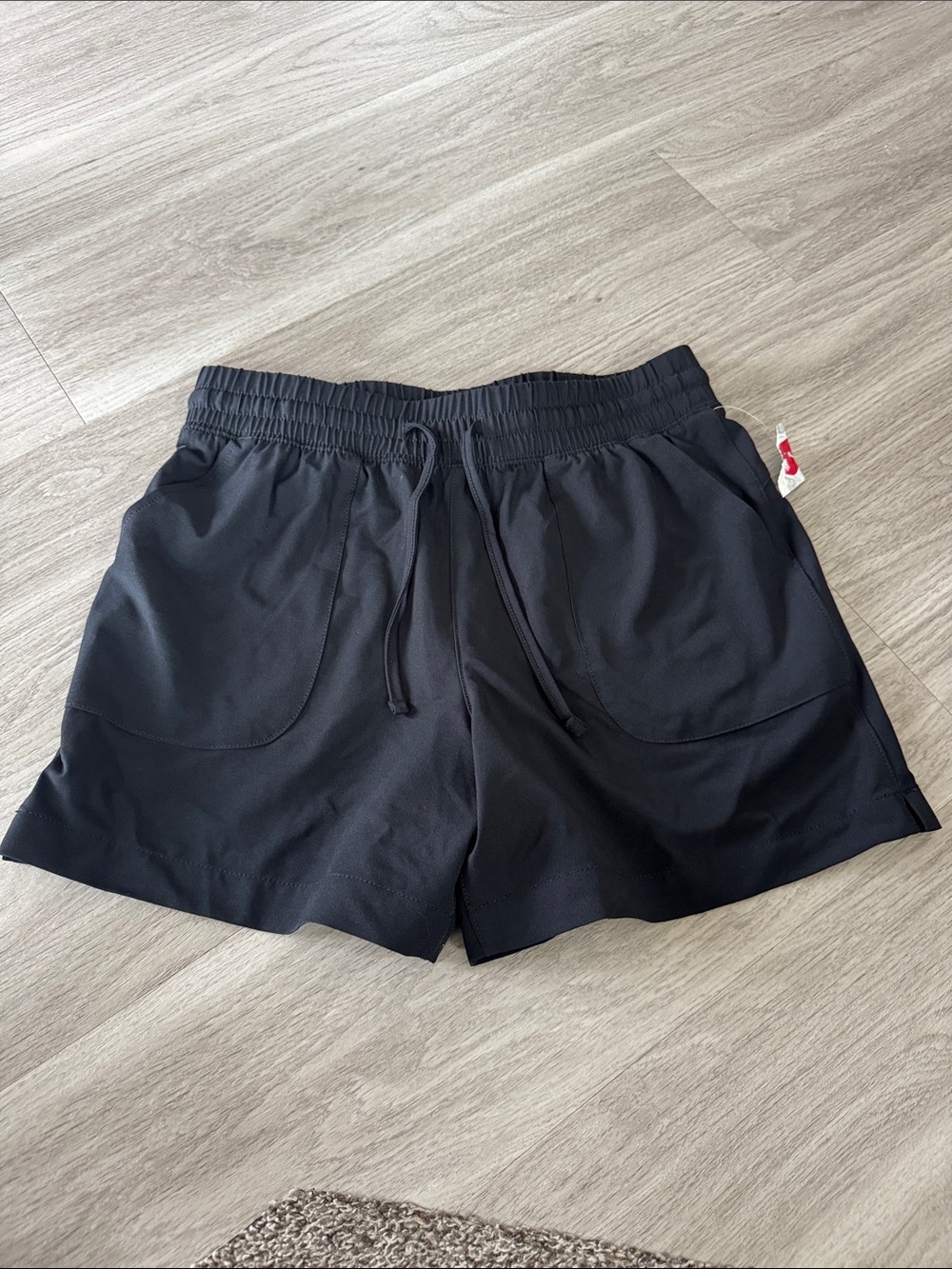 bcg Black Women's Athletic Shorts with Drawstring Waist